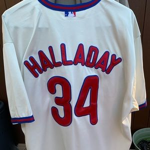 Philadelphia Phillies Roy Halladay Baseball Jersey Sz 52